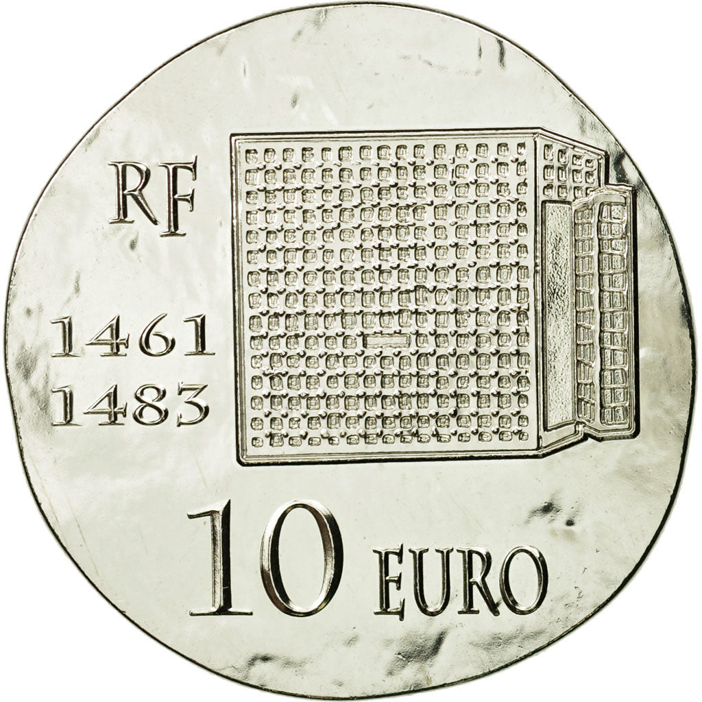 Coin, France, Monnaie de Paris, 10 Euro, Louis XI, 2013, MS(65-70), Silver