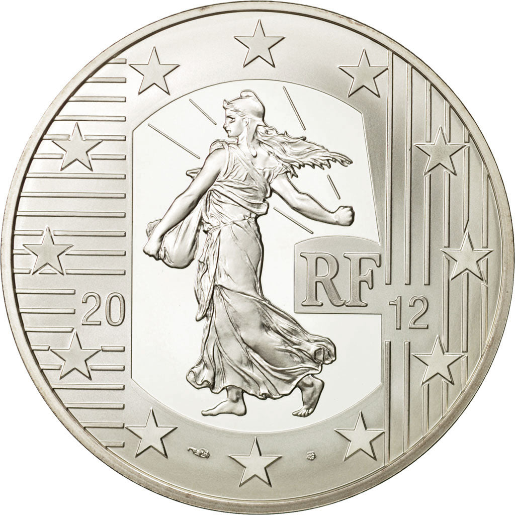 France, Monnaie de Paris, 10 Euro, Semeuse, 2012, MS(65-70), Silver, KM:1889