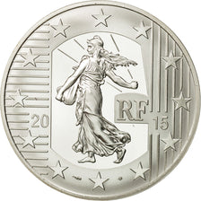 France, Monnaie de Paris, 10 Euro, Semeuse, 2015, MS(65-70), Silver