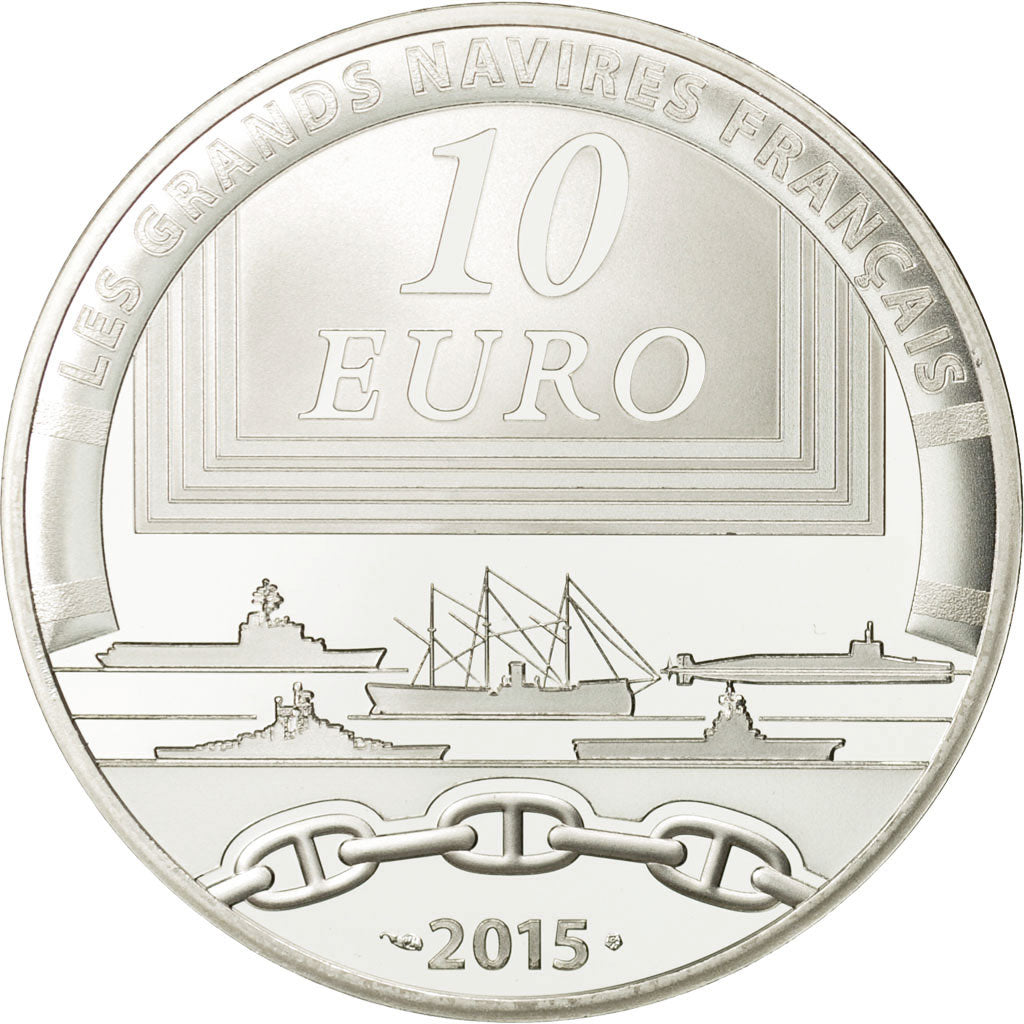 France, Monnaie de Paris, 10 Euro, Colbert, 2015, MS(65-70), Silver