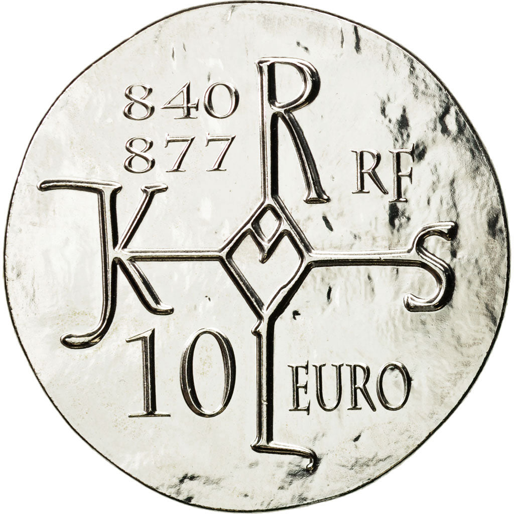 Moneta, Francia, Monnaie de Paris, 10 Euro, Charles Le Chauve, 2011, FDC