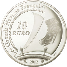 France, Monnaie de Paris, 10 Euro, L'Hermione, 2012, MS(65-70), Silver