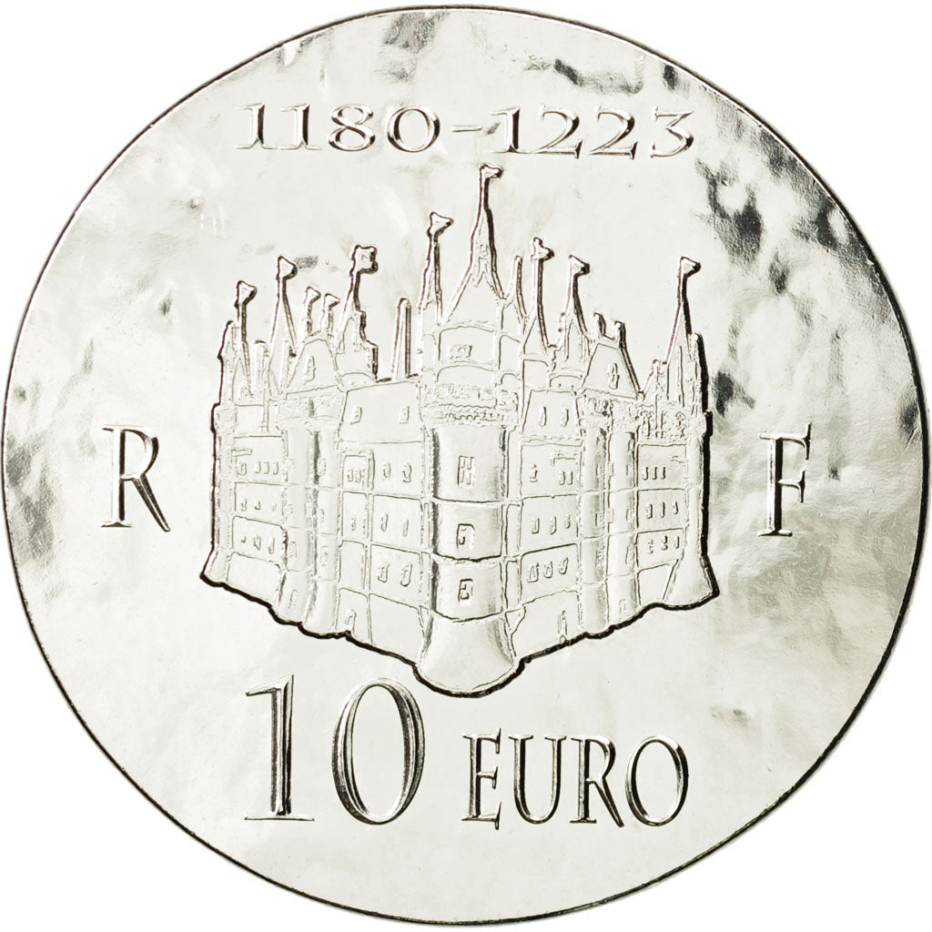 France, Monnaie de Paris, 10 Euro, Philippe II Auguste, 2012, MS(65-70), Silver