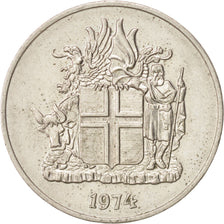 Munten, IJsland, 10 Kronur, 1974, ZF, Copper-nickel, KM:15