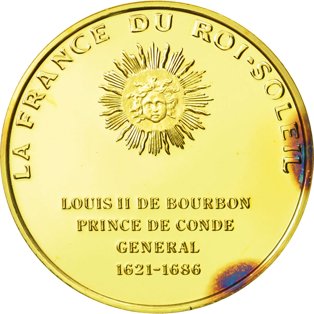 Francja, Medal, Le Grand Conde, Undated, MS(63), Vermeil