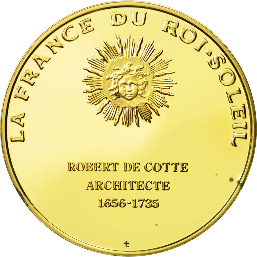 France, Medal, Robert de Cotte, Undated, MS(63), Vermeil