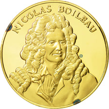 France, Medal, Nicolas Boileau, Undated, MS(63), Vermeil