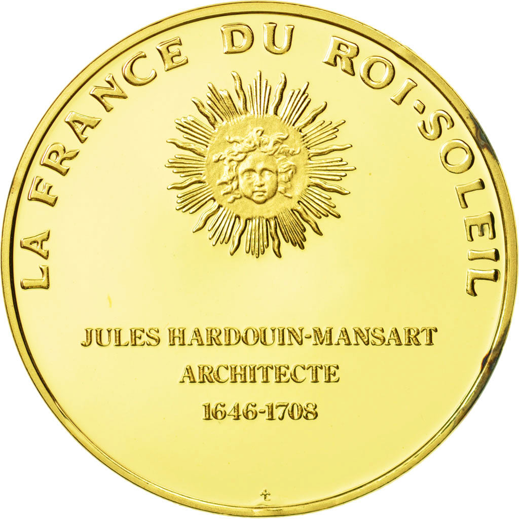 France, Medal, Jules Hardouin-Mansart, Undated, SPL, Vermeil