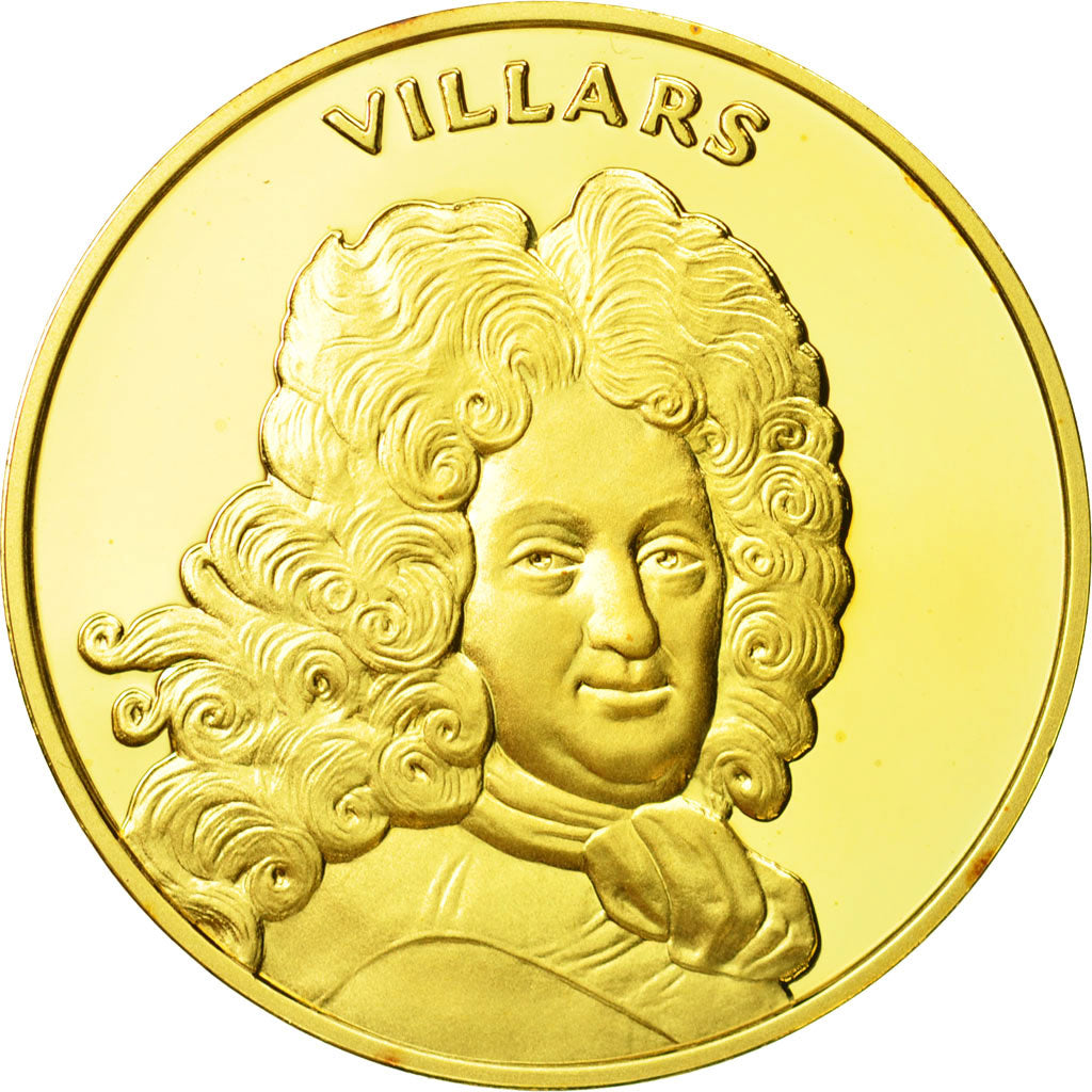France, Medal, Villars, Undated, MS(63), Vermeil