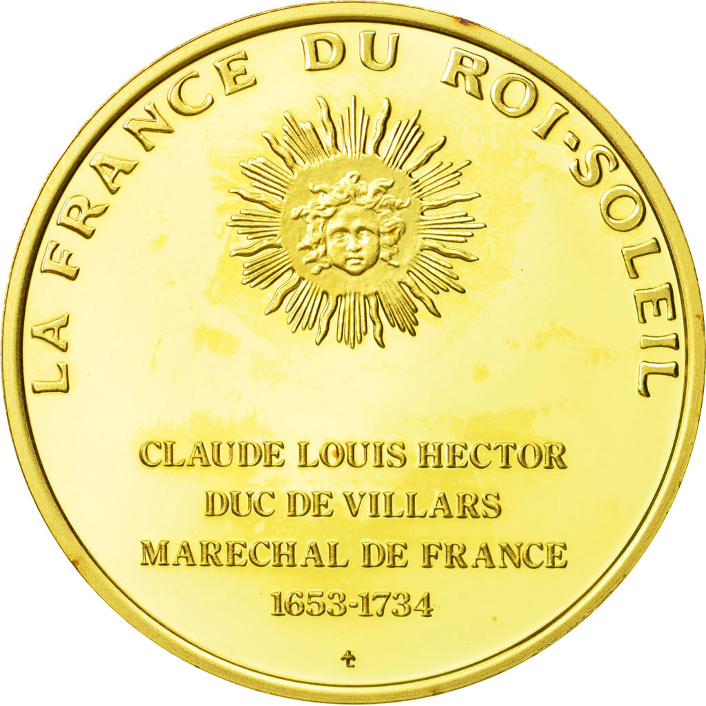 France, Medal, Villars, Undated, MS(63), Vermeil