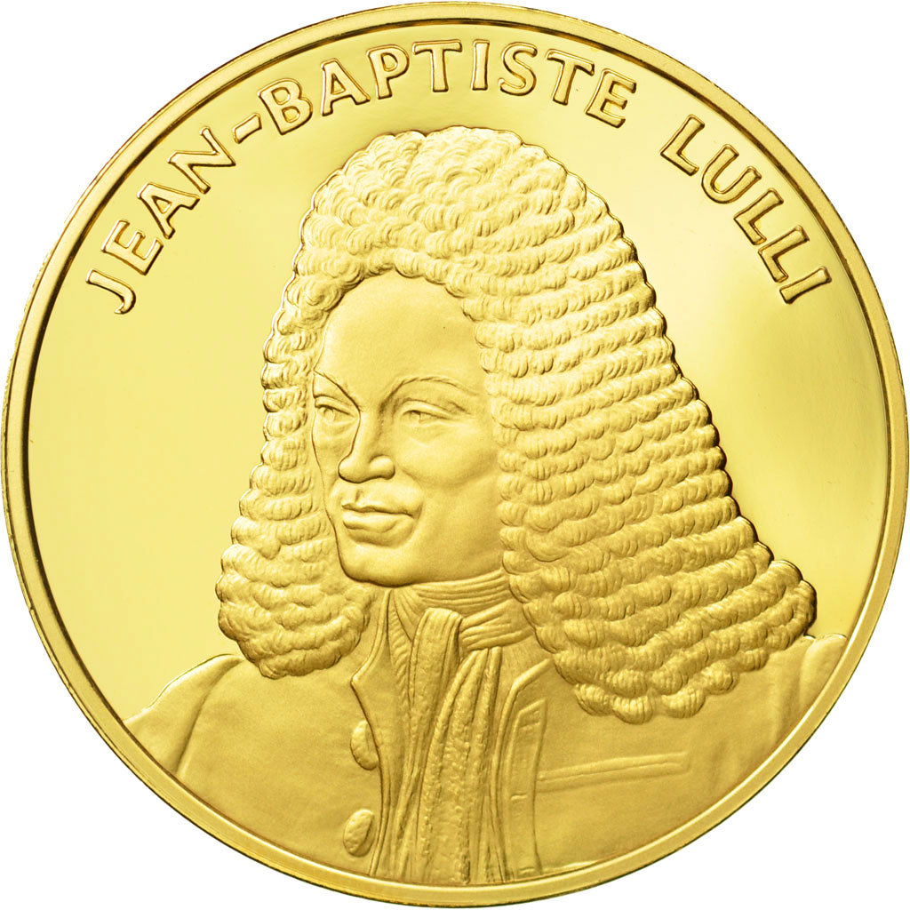 France, Medal, Jean-Baptiste Lulli, Undated, MS(63), Vermeil