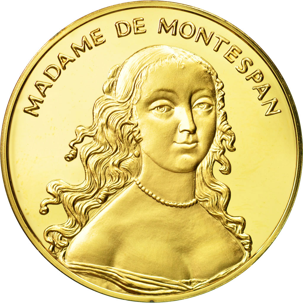 France, Medal, Madame de Montespan, Undated, MS(63), Vermeil
