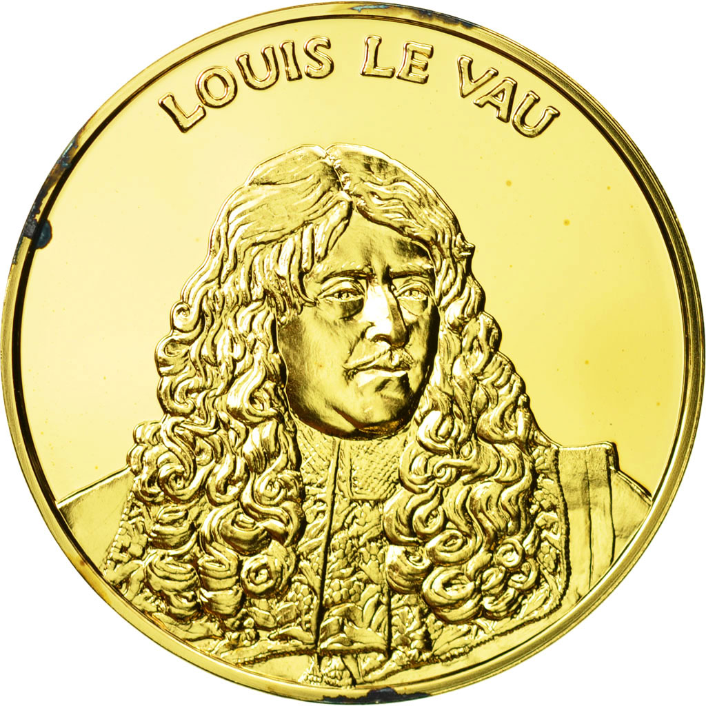France, Medal, Louis Le Vau, Undated, MS(63), Vermeil
