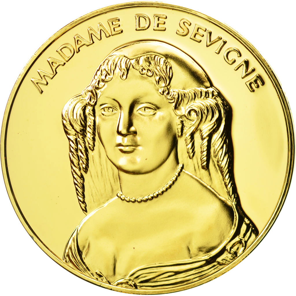 France, Medal, Madame de Sevigne, Undated, MS(63), Vermeil