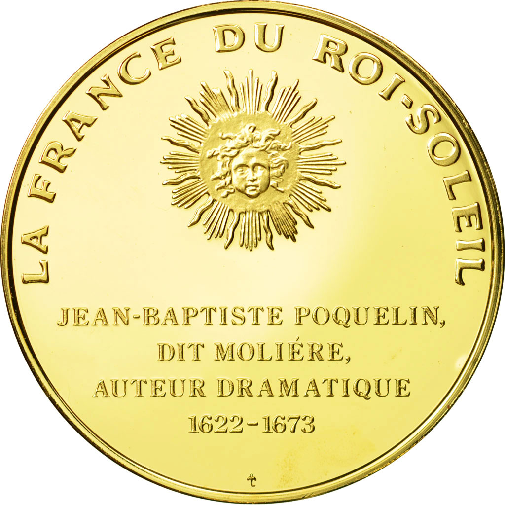 France, Medal, Molière, Undated, MS(63), Vermeil
