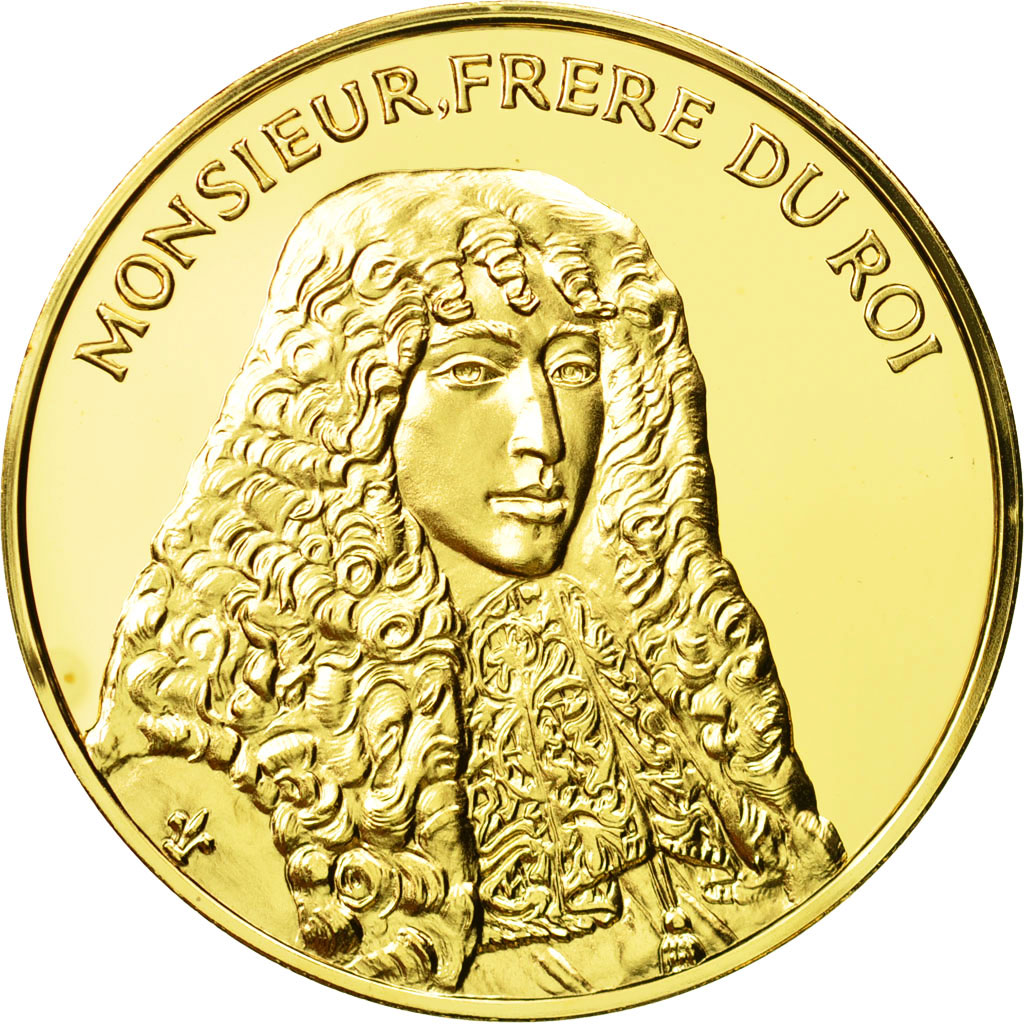 Francja, Medal, Monsieur, Frère du Roi, Undated, MS(63), Vermeil