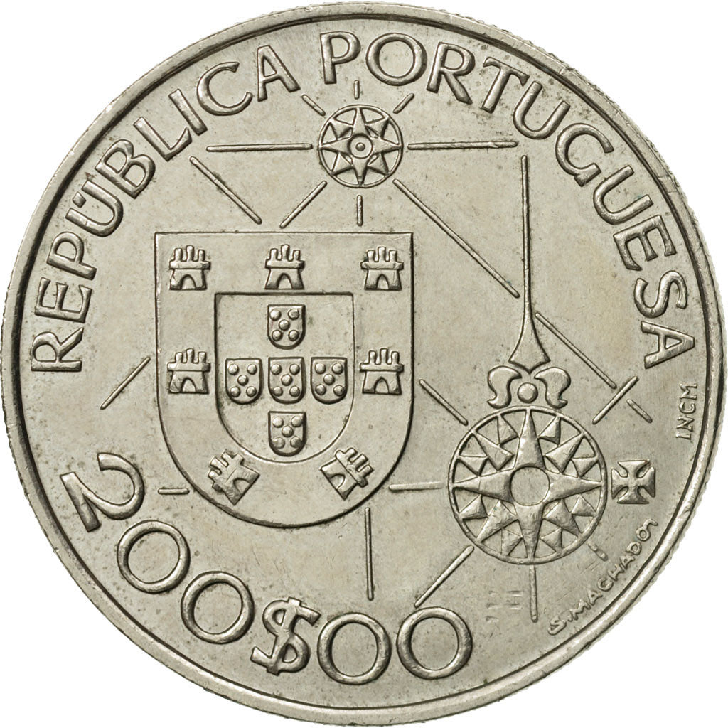 Coin, Portugal, 200 Escudos, 1992, MS(60-62), Copper-nickel, KM:660