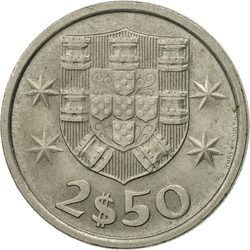 Coin, Portugal, 2-1/2 Escudos, 1981, AU(55-58), Copper-nickel, KM:590