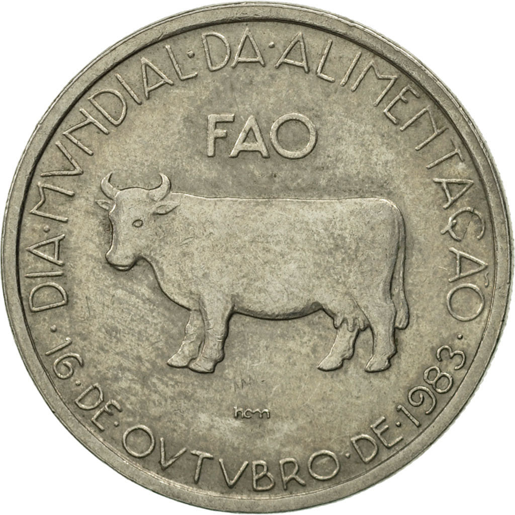 Coin, Portugal, 5 Escudos, 1983, AU(50-53), Copper-nickel, KM:618
