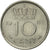 Coin, Netherlands, Juliana, 10 Cents, 1965, MS(60-62), Nickel, KM:182