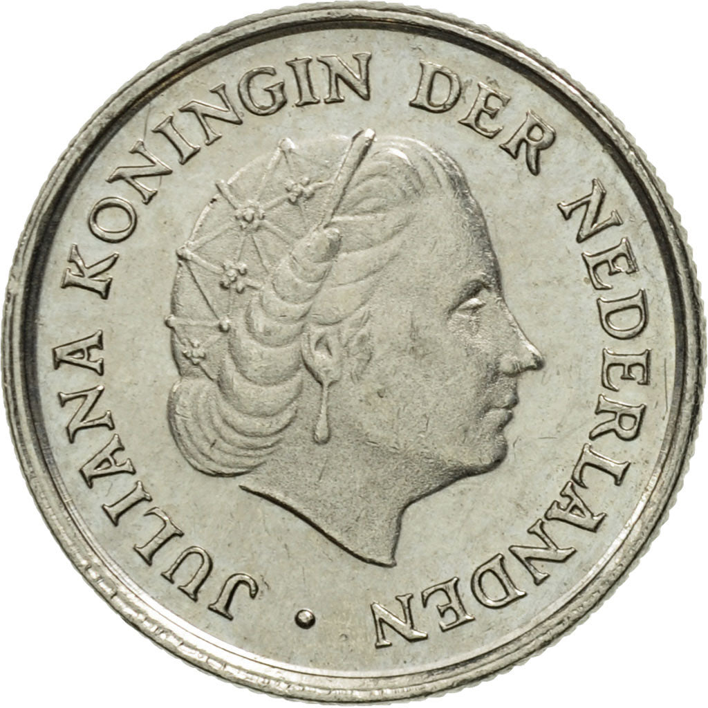 Coin, Netherlands, Juliana, 10 Cents, 1980, MS(60-62), Nickel, KM:182