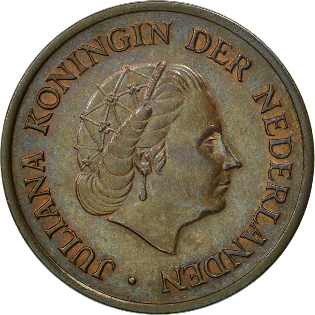 Coin, Netherlands, Juliana, 5 Cents, 1977, AU(55-58), Bronze, KM:181