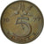 Moneda, Países Bajos, Juliana, 5 Cents, 1977, EBC, Bronce, KM:181