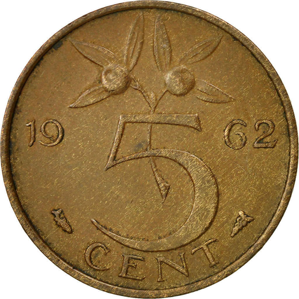Monnaie, Pays-Bas, Juliana, 5 Cents, 1962, TTB+, Bronze, KM:181