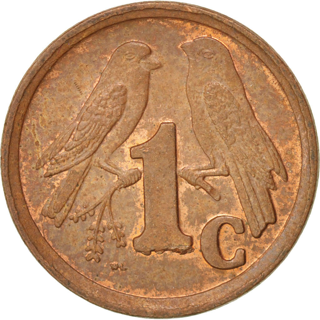 SOUTH AFRICA, Cent, 1990, KM #132, MS(63), Copper Plated Steel, 15