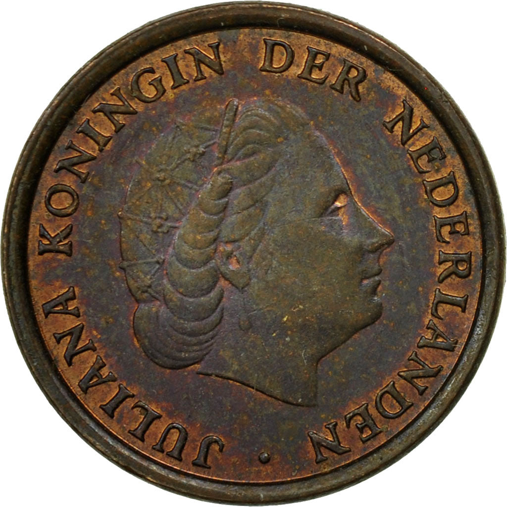 Coin, Netherlands, Juliana, Cent, 1977, AU(50-53), Bronze, KM:180