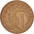 Moneta, Nowa Zelandia, Elizabeth II, Cent, 1967, AU(50-53), Bronze, KM:31.1