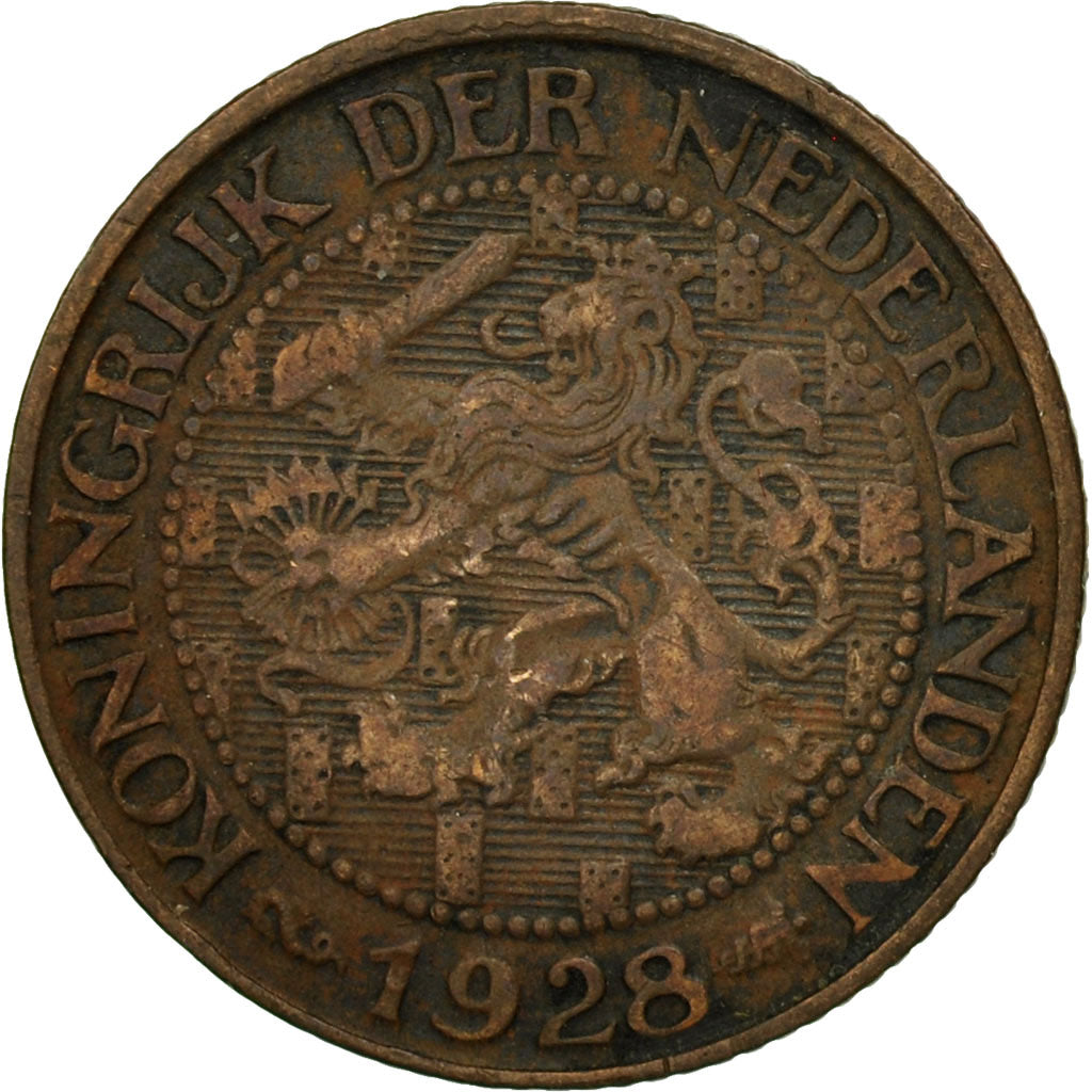 Coin, Netherlands, Wilhelmina I, Cent, 1928, EF(40-45), Bronze, KM:152