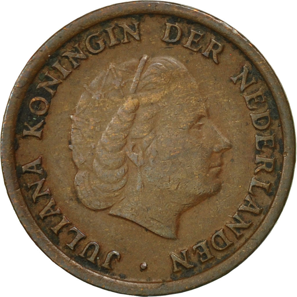 Coin, Netherlands, Juliana, Cent, 1951, EF(40-45), Bronze, KM:180