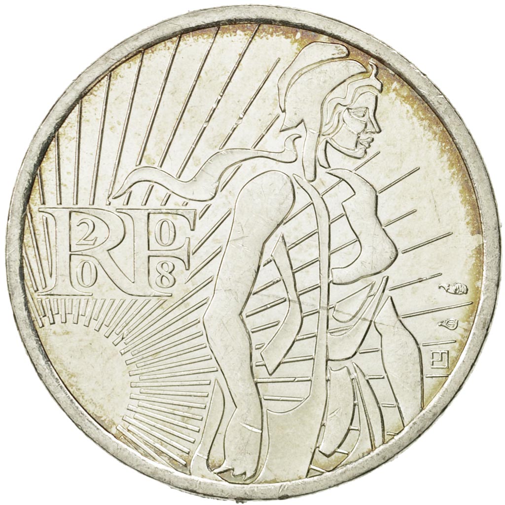 Monnaie, France, 5 Euro, Semeuse, 2008, SPL, Argent