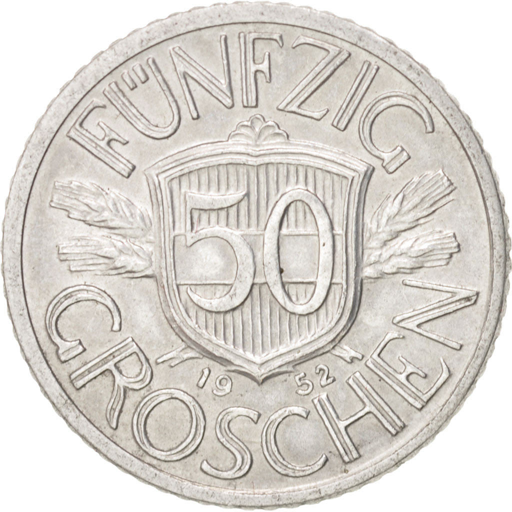 Moneta, Austria, 50 Groschen, 1952, SPL, Alluminio, KM:2870