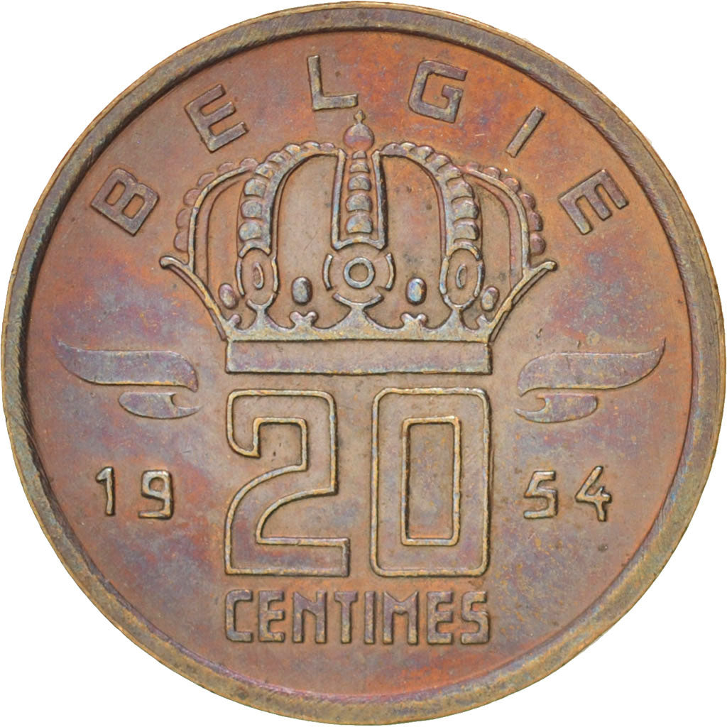 Belgium 20 Centimes 1954 KM:147.1