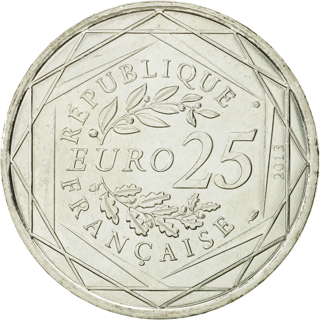 Coin, France, 25 Euro, Respect, 2013, MS(63), Silver