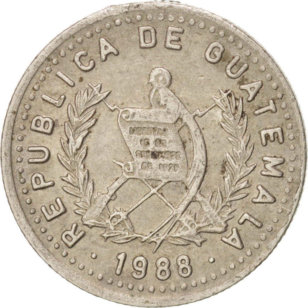 Guatemala 5 Centavos 1988 KM:276.4
