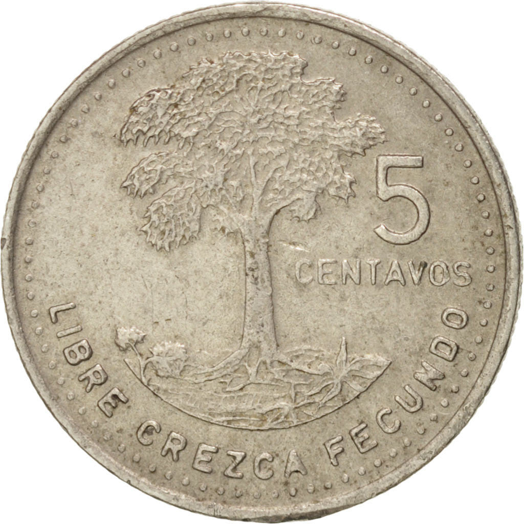 Guatemala 5 Centavos 1988 KM:276.4