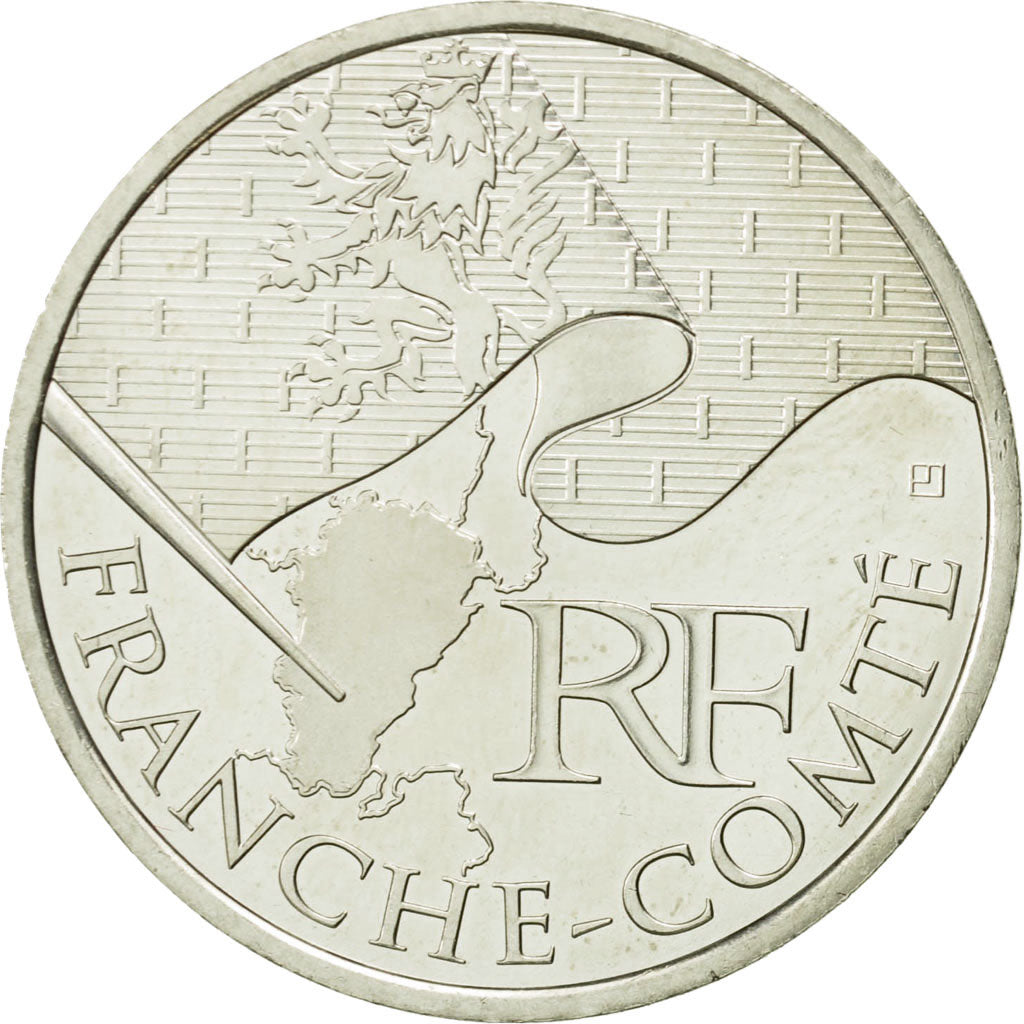 Coin, France, 10 Euro, Franche-Comté, 2010, MS(63), Silver, KM:1653