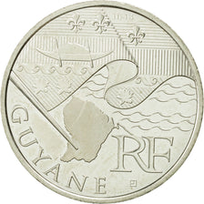 France, 10 Euro, Guyane, 2010, MS(63), Silver, KM:1654