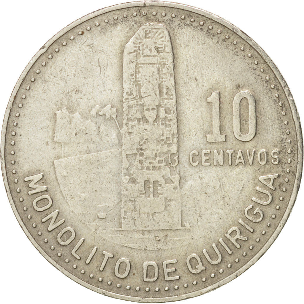 Guatemala, 10 Centavos, 1983, BB, Rame-nichel, KM:277.4