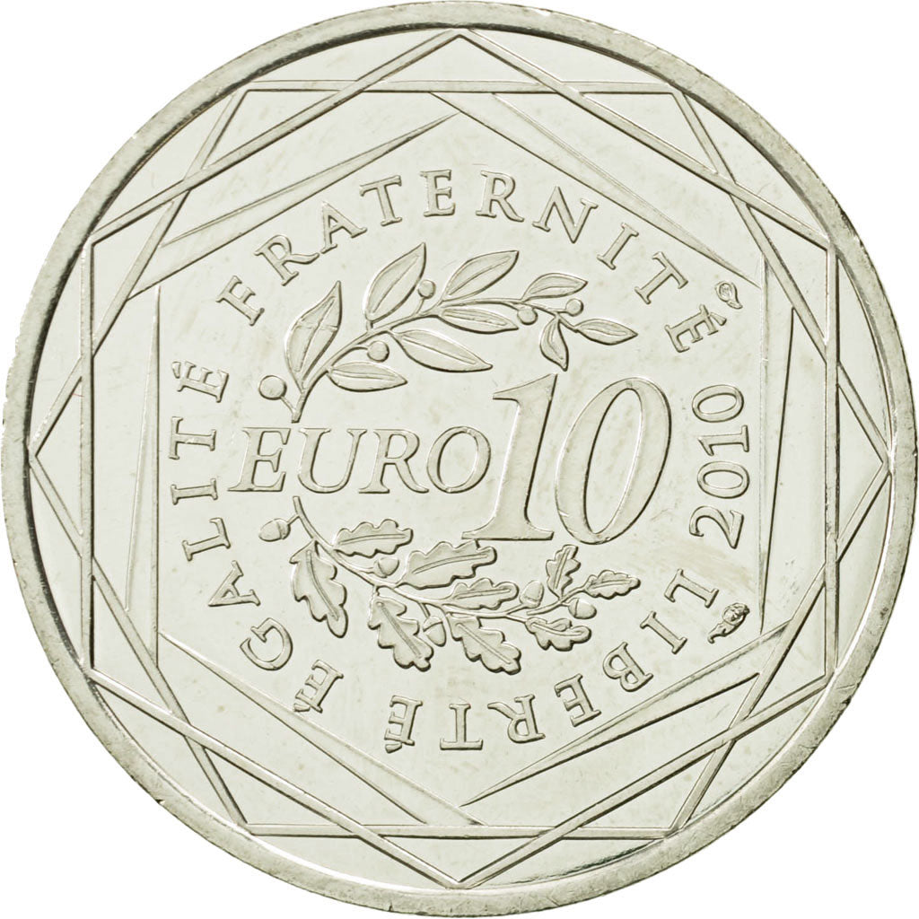 France, 10 Euro, Corse, 2010, MS(63), Silver, KM:1658