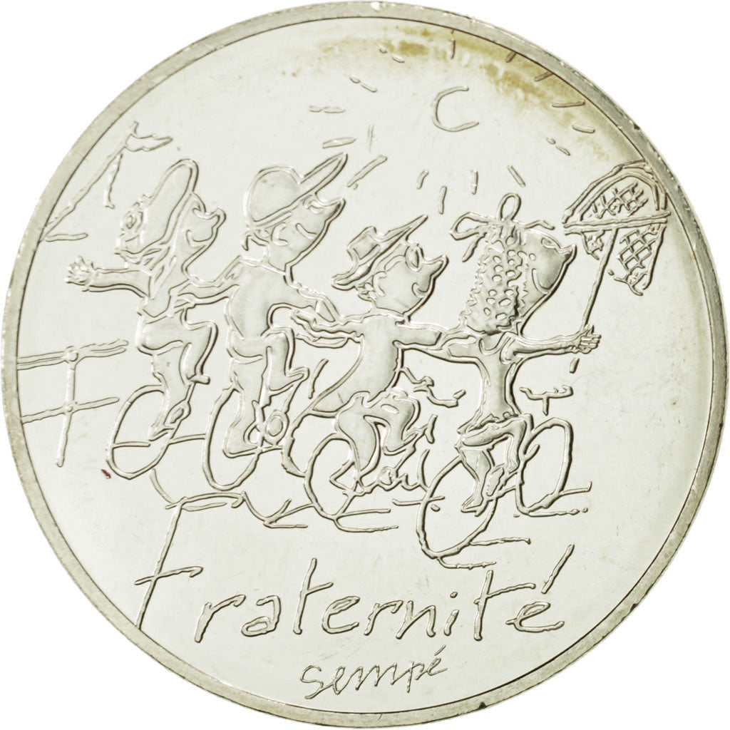 Coin, France, 10 Euro, Fraternité Eté Sempé, 2014, MS(63), Silver