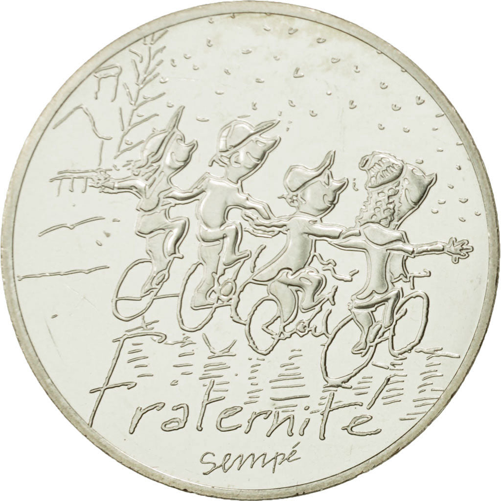 Coin, France, 10 Euro, Fraternité Hiver Sempé, 2014, MS(63), Silver