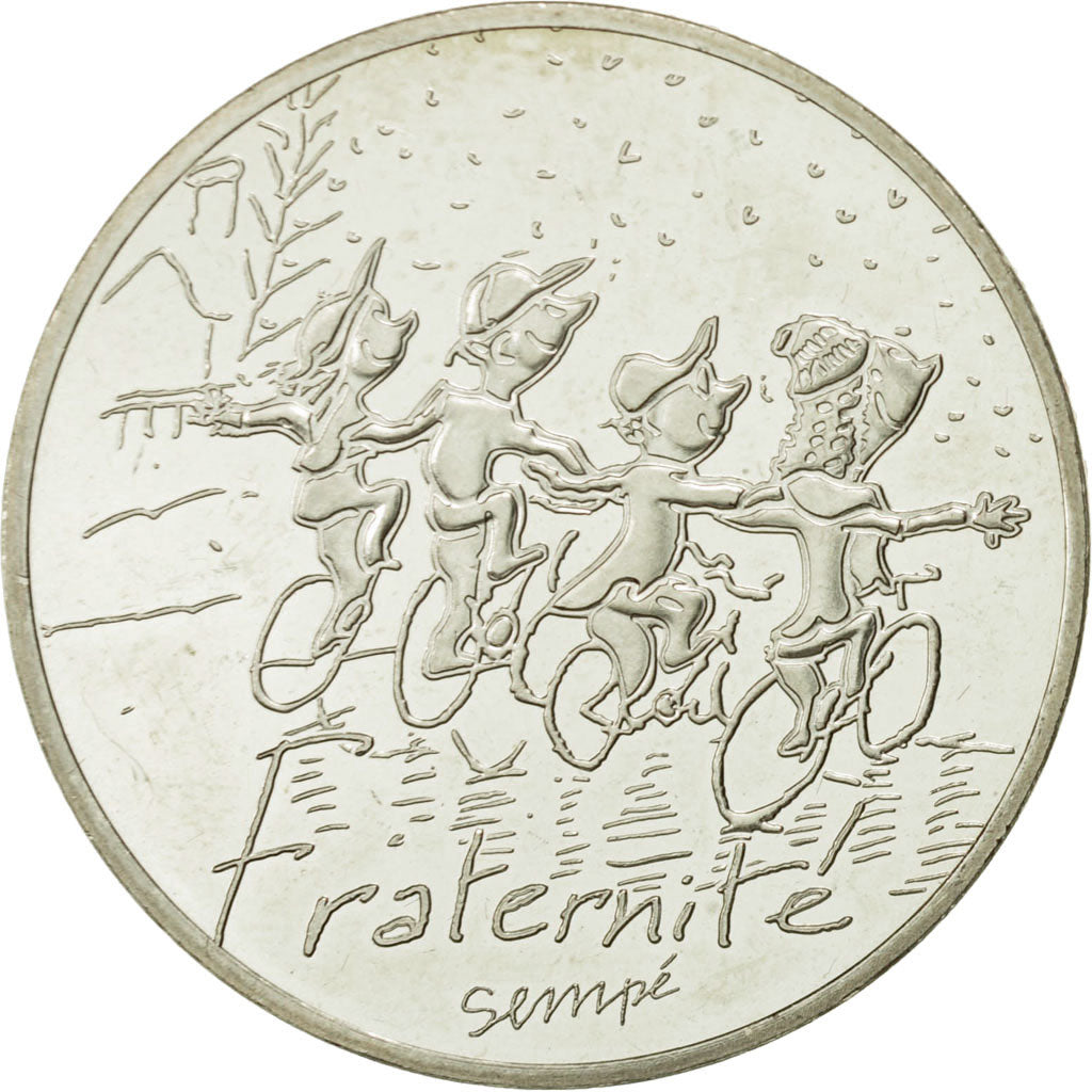 Coin, France, 10 Euro, Fraternité Hiver Sempé, 2014, MS(63), Silver