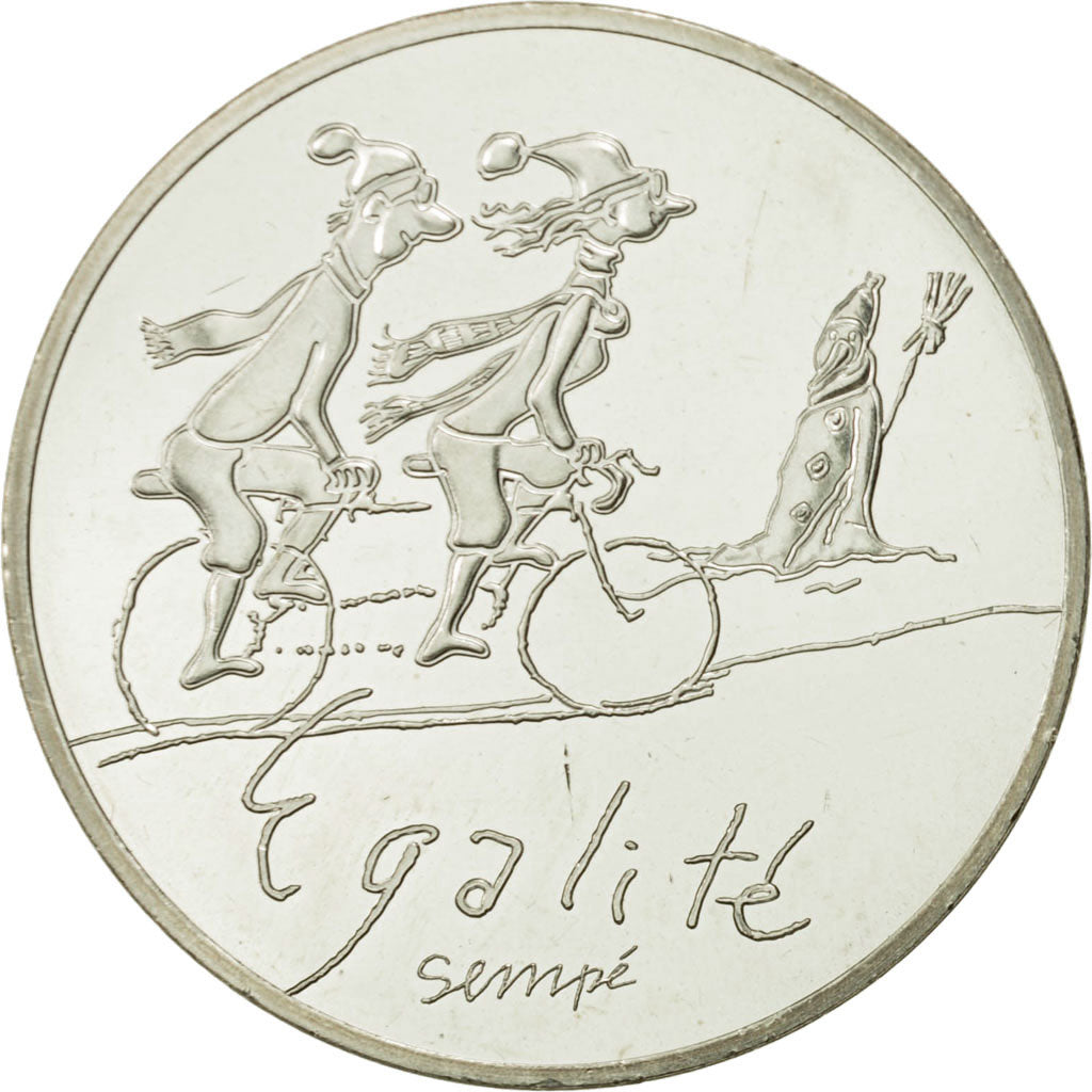 Coin, France, 10 Euro, Egalité Hiver Sempé, 2014, MS(63), Silver