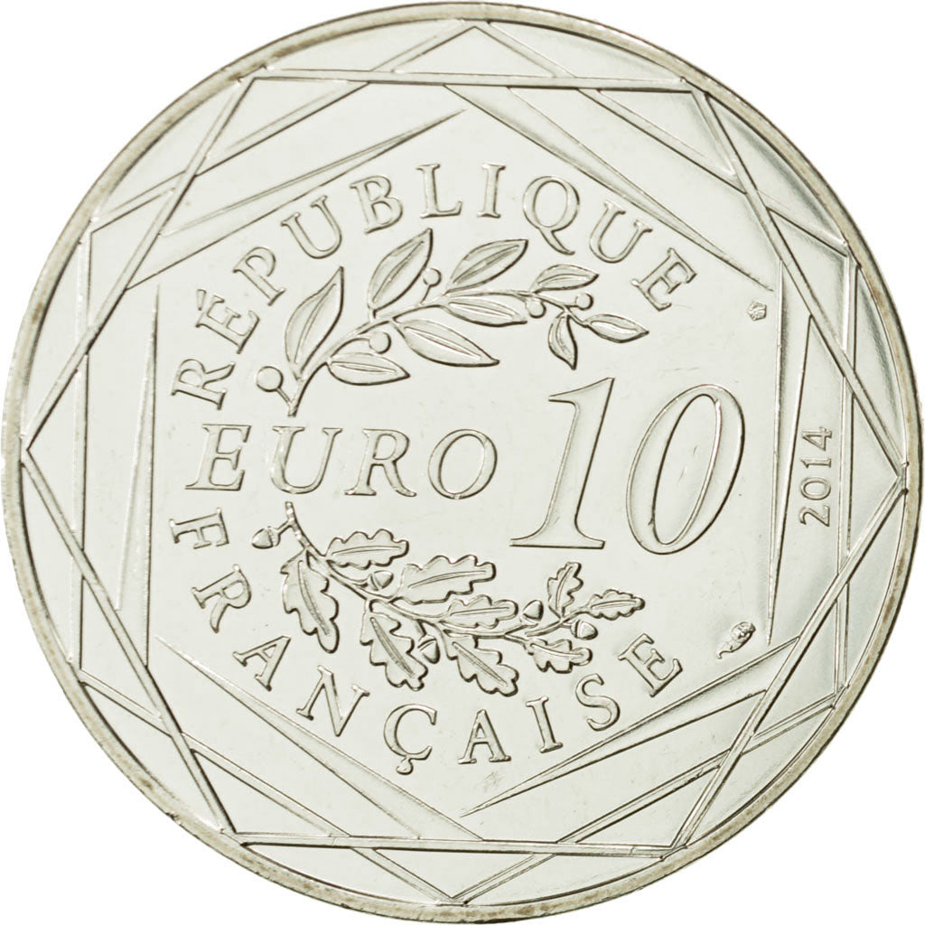 Coin, France, 10 Euro, Egalité Hiver Sempé, 2014, MS(63), Silver