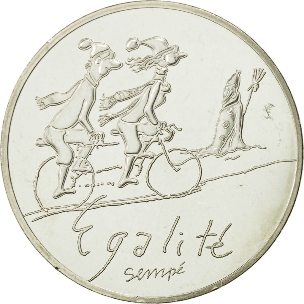 Coin, France, 10 Euro, Egalité Hiver Sempé, 2014, MS(63), Silver