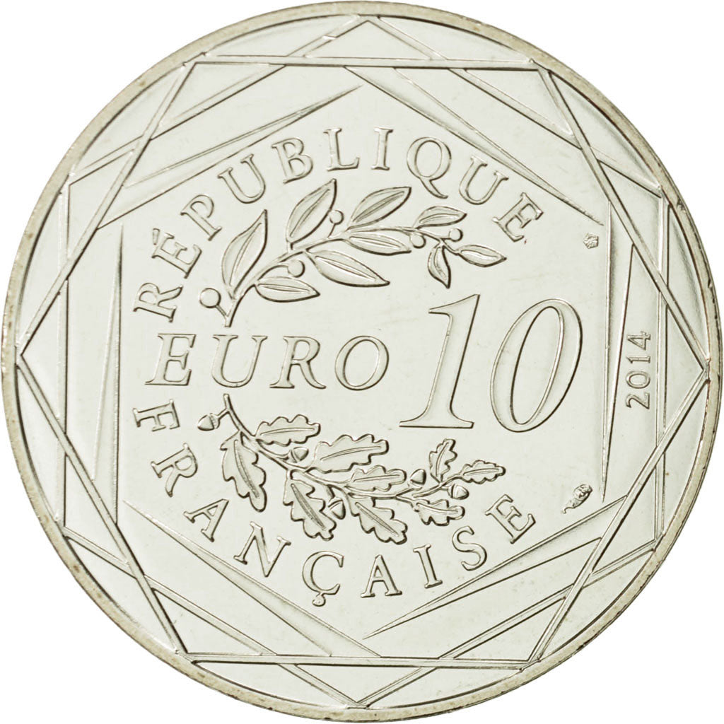 Coin, France, 10 Euro, Egalité Hiver Sempé, 2014, MS(63), Silver